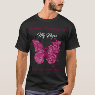 T-shirt Papillon Je Porte La Bourgogne Pour Mon Papa Héréd