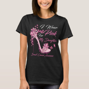 T-shirt Papillon Je Porte Le Rose Pour Ma Fille Danse Du S