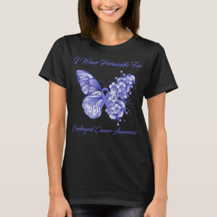 T-shirt Papillon Je Porte Périwinkle Pour Le Cancer De L'E