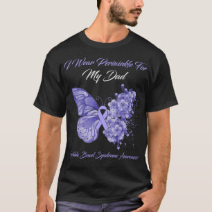 T-shirt Papillon Je Porte Périwinkt Pour Mon Père Irritabl