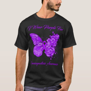 T-shirt Papillon Je Porte Violet Pour Craniosynostose Awar