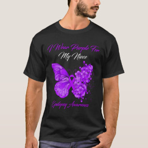 T-shirt Papillon Je Porte Violet Pour Ma Nièce Epilepsie A