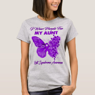T-shirt Papillon Je Porte Violet Pour Mon Syndrome De Rett