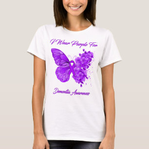 T-shirt Papillon Je Porte Violet Pour Sensibiliser À La Dé