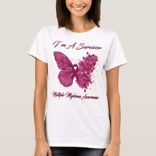 T-shirt Papillon Je suis un survivant Myélome multiple