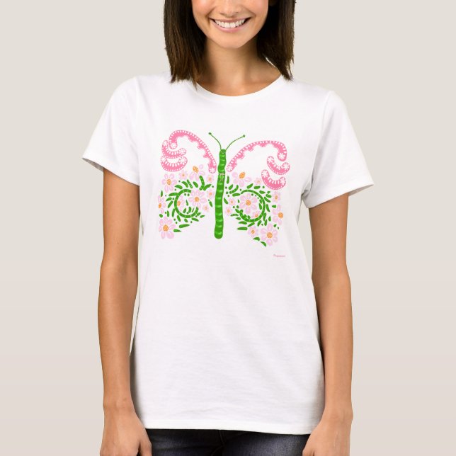 T-shirt papillon mariage (Devant)