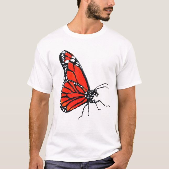 T-shirt Papillon Monarque Peint Aart (Devant)