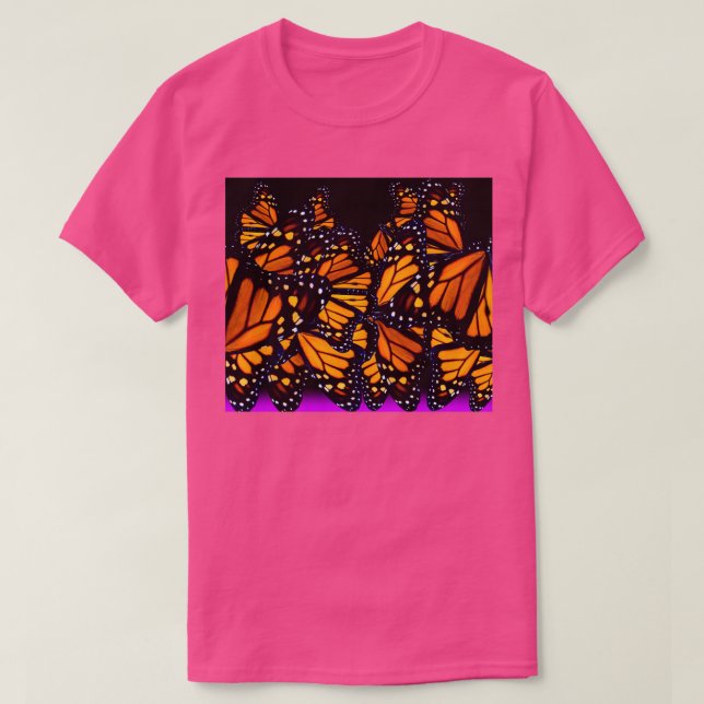 T-shirt papillon monarque pourpre (Design devant)
