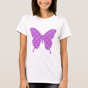 T-shirt Papillon, motif abstrait, lavande et violet