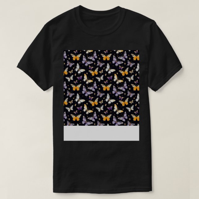 T-shirt Papillon Motif sans couture Boho mignon Insecte de (Design devant)