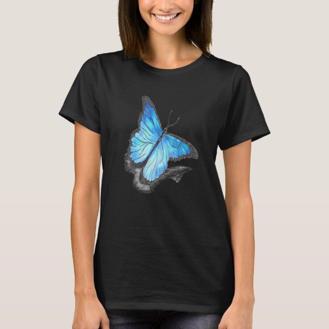 T-shirt Papillon multicolore mignon et coloré   (Devant)