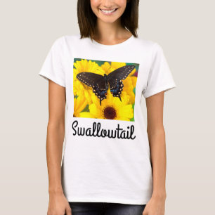 T-shirt Papillon noir porte-queue