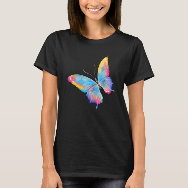 T-shirt Papillon papillon papillon papillon arc-en-ciel (Devant)