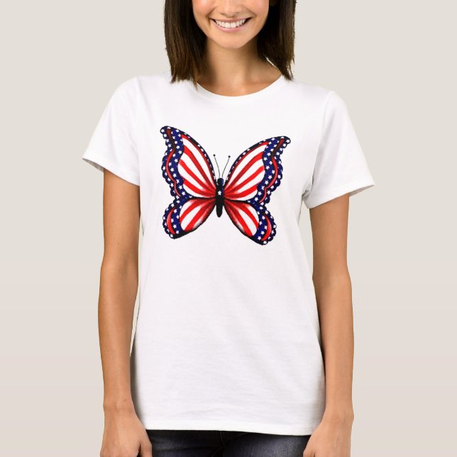 T-shirt Papillon patriotique (Devant)