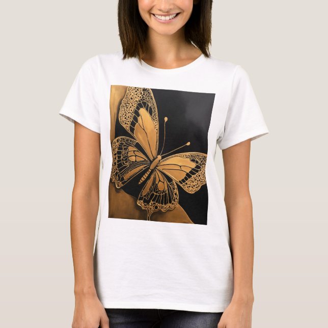 T-shirt papillon pour filles (Devant)