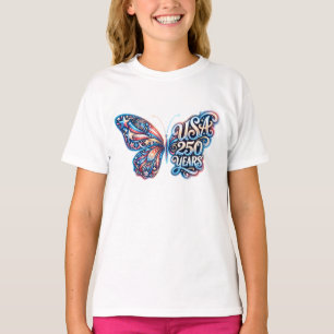 T-shirt Papillon pour le 250e anniversaire des États-Unis