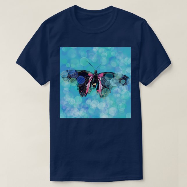 T-shirt papillon renaissance d'un papillon avec séquoias b (Design devant)