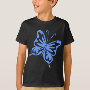 T-shirt Papillon rétro - Bleu bébé