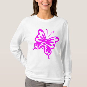 T-shirt Papillon rétro - Magenta