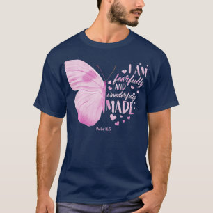 T-shirt Papillon rose Bible chrétienne Verse Dit Reliant