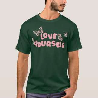 T-shirt Papillon rose noir vous aime