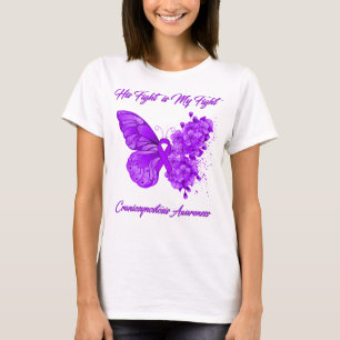 T-shirt Papillon Son combat est mon combat Craniosynostose