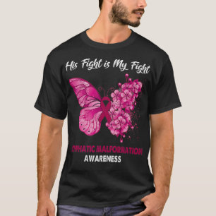 T-shirt Papillon Son combat est Mon combat Malforma lympha