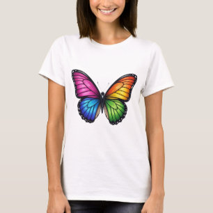 T-shirt Papillon Spectre Arc-en-ciel – Art Vibrant Dessiné