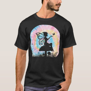 T-shirt Papillon teint Fée magique sur le champignon fores