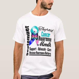 T-shirt Papillon v5 de mois de conscience de cancer de la
