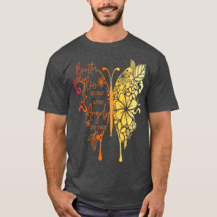 T-shirt Papillons Apparaît lorsque les anges sont proches 