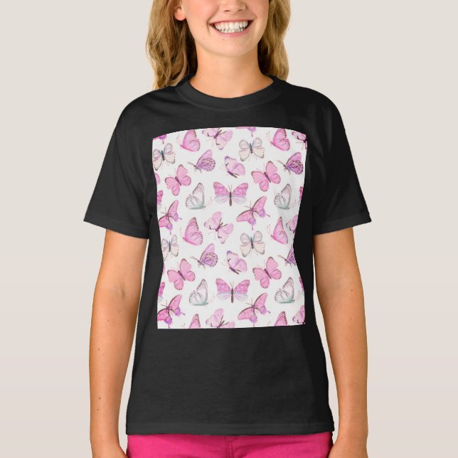 T-shirt papillons apportent des vitres douces (Devant)