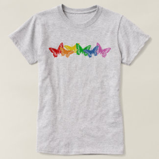 T-shirt Papillons arc-en-ciel