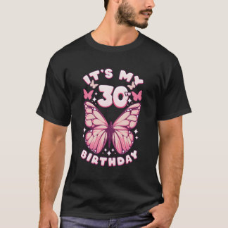 T-shirt Papillons De 30 Ans Et Numéro 30