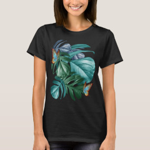 T-shirt Papillons du Paradis Tropical Turquoise Splash