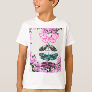 T-shirt Papillons et fleurs : Danse délicieuse de la natur
