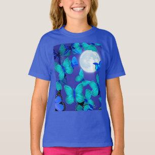 T-shirt Papillons et papillons de nuit dans un ciel bleu c