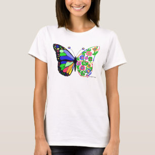 T-shirt Papillons, Fleurs L'Amour Pulmonaire