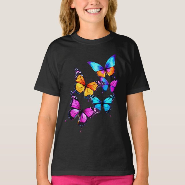 T-shirt Papillons lumineux (Devant)