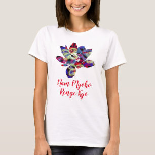 T-shirt Papillons spirituels Fleur Nam Myoho Renge Kyo