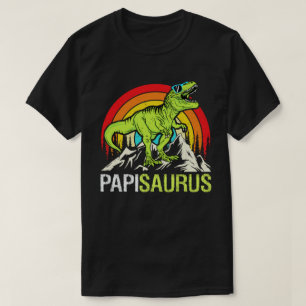 T-shirt Papisaurus Dinosaur Grand-père Fête des Pères