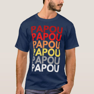 T-shirt Papou Grand-père en grec Nom coloré pour Papou