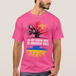 T-shirt Papouasie-Nouvelle-Guinée avec drapeau à racines u