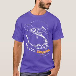 T-shirt Papounet super cool Grand-père t pêche au saumon