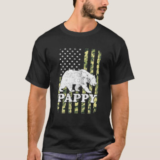 T-shirt Pappy Bear Camping Randonnée Camouflage USA Americ