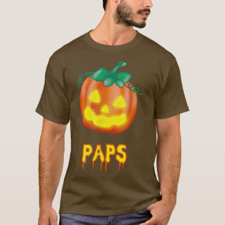 T-shirt Paps Funny Halloween Famille JackOLantern Citrouil
