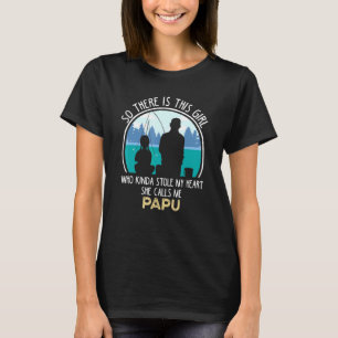 T-shirt Papu Petite-fille Pêchant Ensemble Amis Pour Toujo