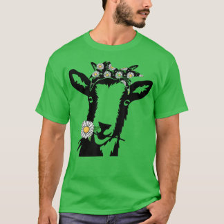 T-shirt Papy Daisy Bouc Visage Chèvre Agriculteur Animal A