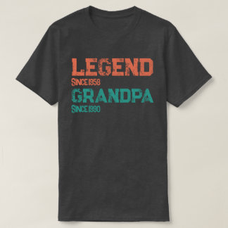 T-shirt Papy légendaire vintage Fête des Pères