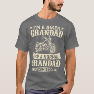 T-shirt Papy motard bien plus cool Meilleur grand-père jam